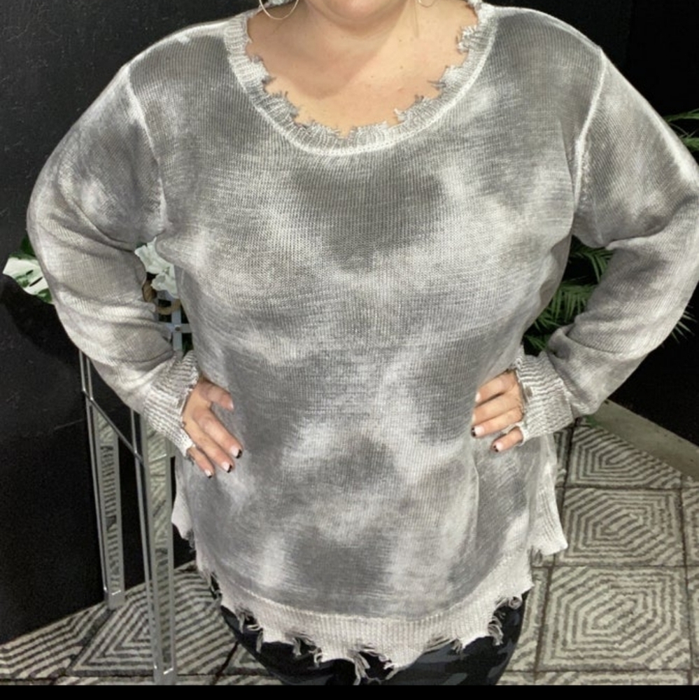 Distressed sweater